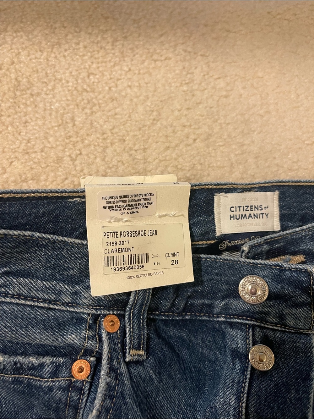 NWT Citizens Of Humanity Petite Horseshoe Jean - Picture 2 of 8